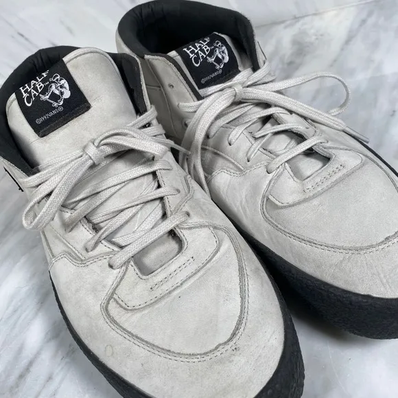 Vans Half Cab Skateboarding Shoes Ultracush Light Gray Black Sneaker Men Size 13