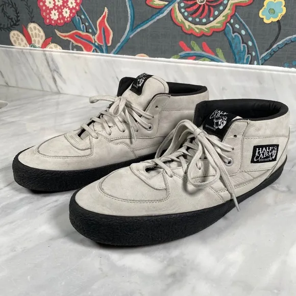 Vans Half Cab Skateboarding Shoes Ultracush Light Gray Black Sneaker Men Size 13