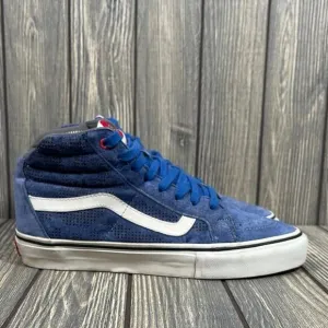 Vans Hosoi Pro Classic Professional Skateboard Shoes Sneakers Blue Suede SK8 Hi
