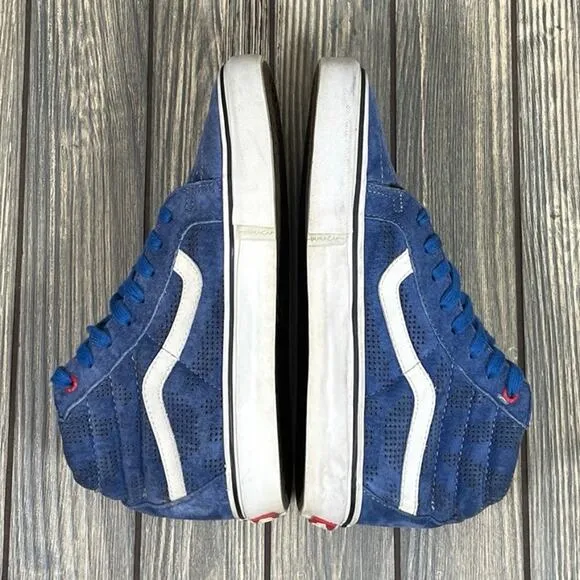 Vans Hosoi Pro Classic Professional Skateboard Shoes Sneakers Blue Suede SK8 Hi