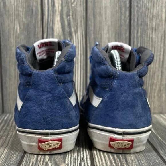 Vans Hosoi Pro Classic Professional Skateboard Shoes Sneakers Blue Suede SK8 Hi
