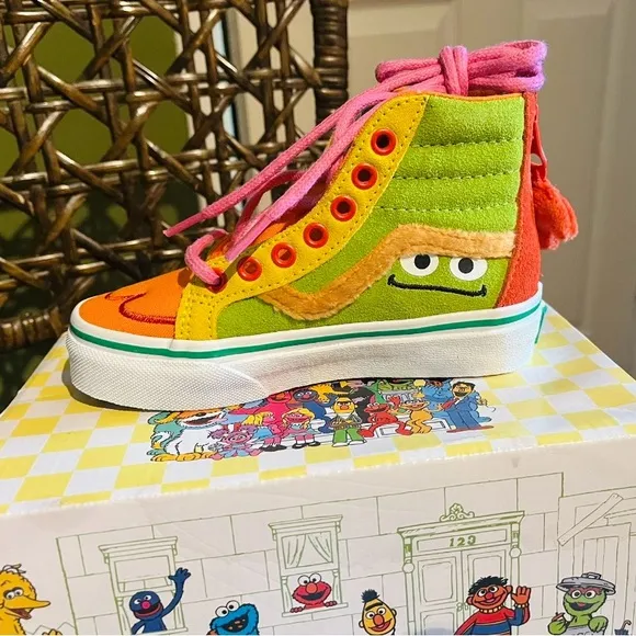 Vans Kids Sk8-Hi Zip Sesame Street Multi-Color Shoes