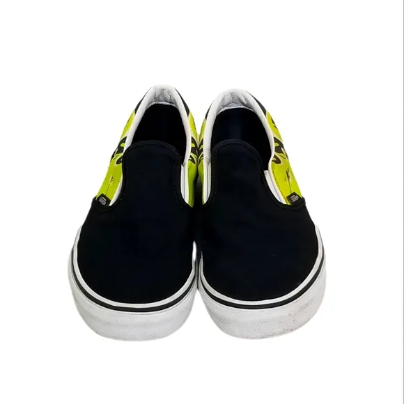 VANS Kids Slime Flame Classic Slip On Skater Shoes Sneakers Size 6.5 Youth