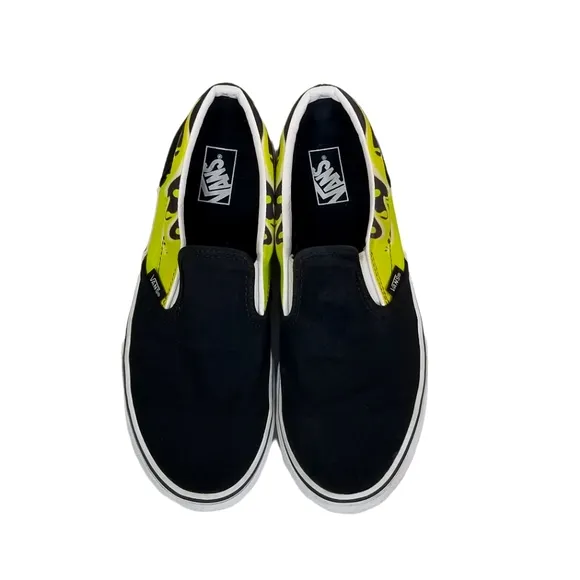 VANS Kids Slime Flame Classic Slip On Skater Shoes Sneakers Size 6.5 Youth