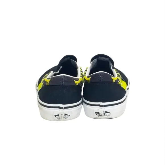 VANS Kids Slime Flame Classic Slip On Skater Shoes Sneakers Size 6.5 Youth