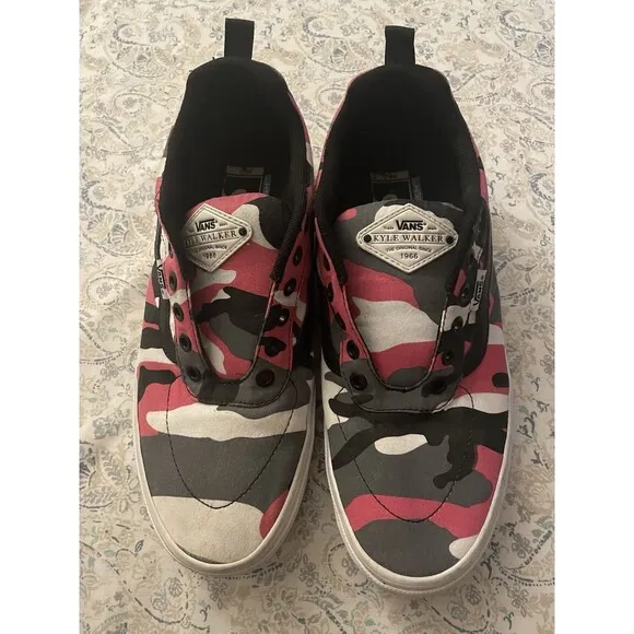 Vans Kyle Walker UltraCush Pro 721454 Pink/Black Camo Skateboard Shoes Size 9