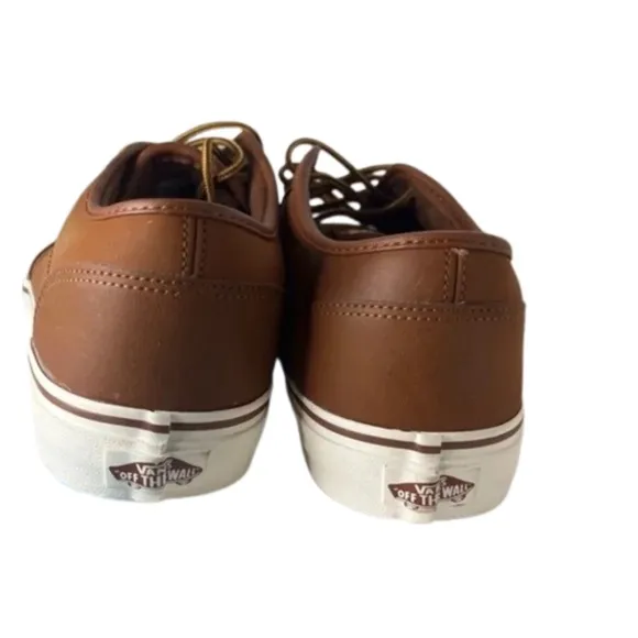 Vans Mens Atwood Leather Brown Sneakers Skateboard Tennis Shoes Size US 11