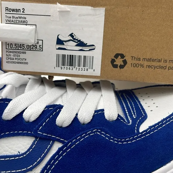 Vans Men's Blue and White Sneakers Rowan 2True Blue/WhiteVN0A2Z3IAMQ
