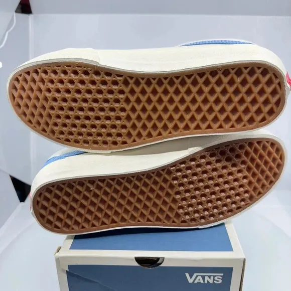 VANS Mens Shoes Old Skool VLT LX Bonnie Skateboard Sneakers Blue White Size 9
