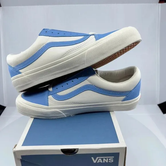 VANS Mens Shoes Old Skool VLT LX Bonnie Skateboard Sneakers Blue White Size 9