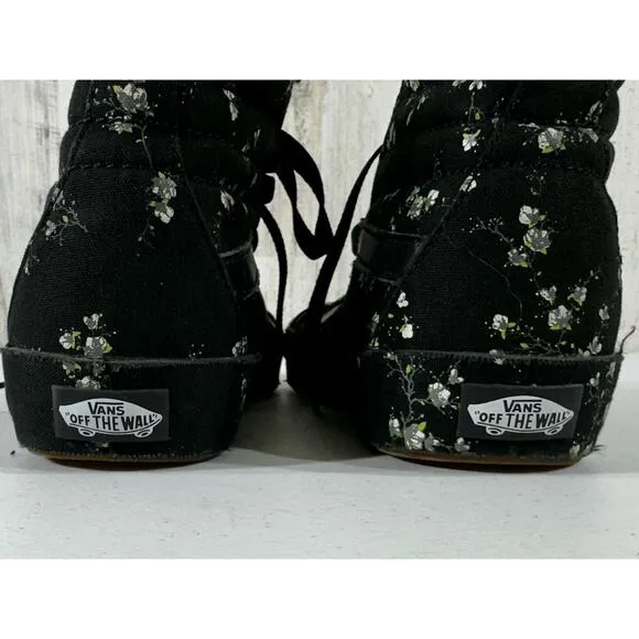 Vans Midnight Floral Womens Size 7 Mens 5.5 Hi Top Sneakers Skateboard Shoes