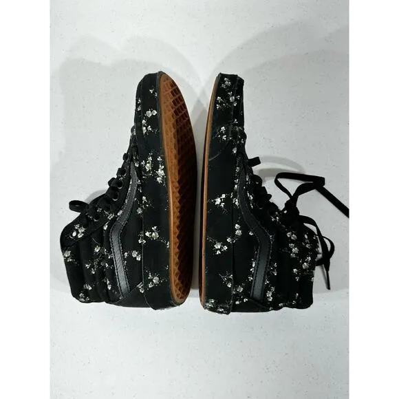 Vans Midnight Floral Womens Size 7 Mens 5.5 Hi Top Sneakers Skateboard Shoes