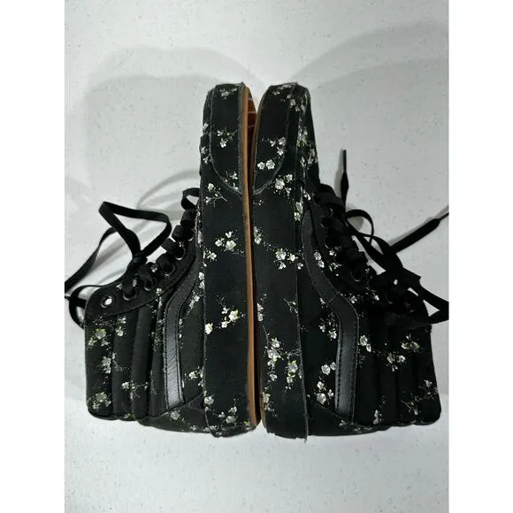 Vans Midnight Floral Womens Size 7 Mens 5.5 Hi Top Sneakers Skateboard Shoes