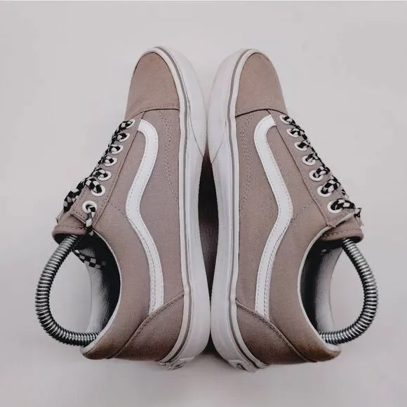 Vans‎ Off The Wall Casual Fashion Sneakers Womens Size 8.5 Grey Shoes Skateboard