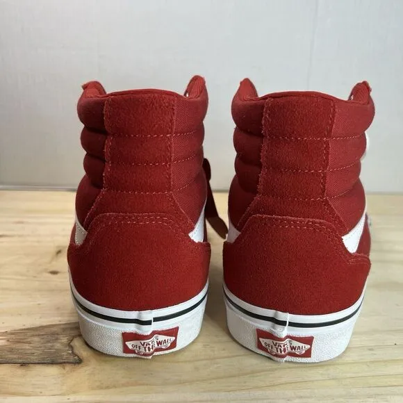 Vans Off The‎ Wall Classic Shoes Mens Size 12 Red White Hi Skateboard 721356