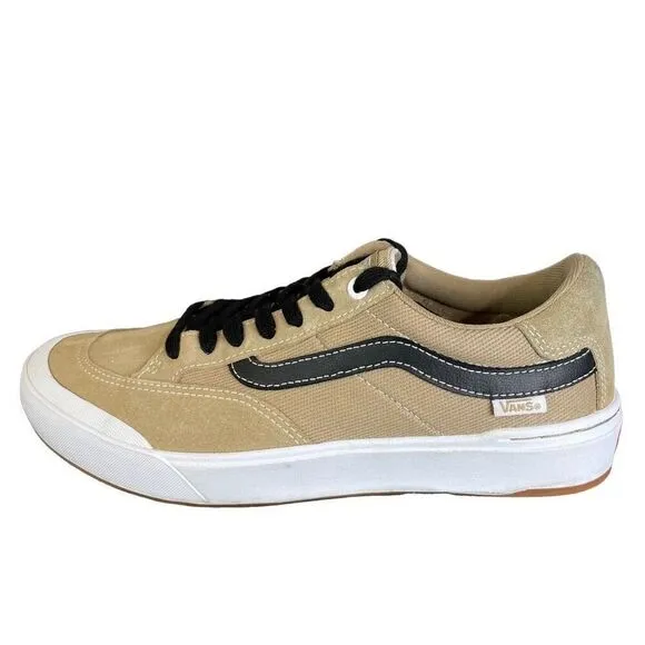 Vans Off The Wall Tan Lace Up Black Berle Pro Skateboard Shoes Size 9