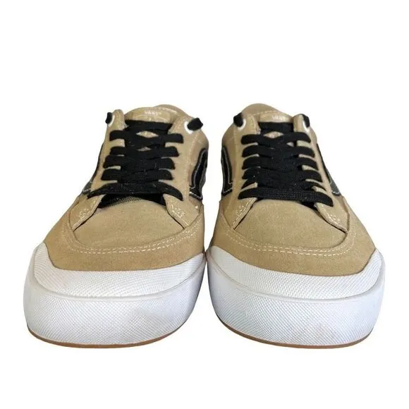Vans Off The Wall Tan Lace Up Black Berle Pro Skateboard Shoes Size 9