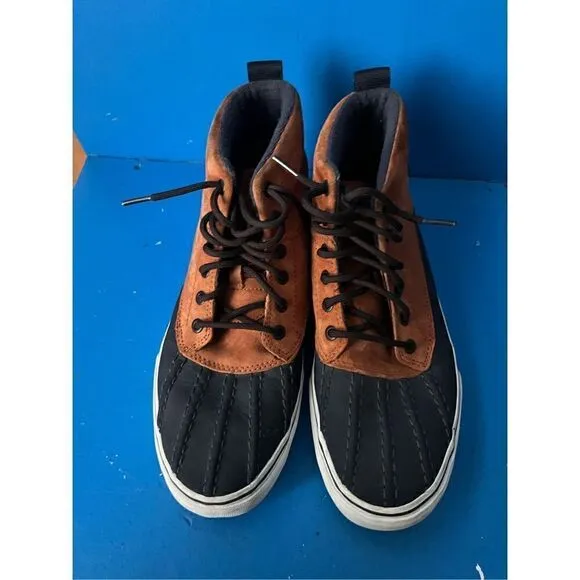 Vans Off the Wall Sk8 Hi Brown Skateboard Shoes Mens Sz 9.5 High Top Skate 72145