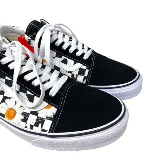 VANS Old Skool Shoes Low Top Skate Check Canvas Suede Black Men Size VN0A5KRFB0B