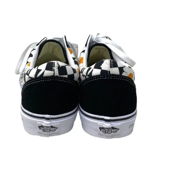 VANS Old Skool Shoes Low Top Skate Check Canvas Suede Black Men Size VN0A5KRFB0B