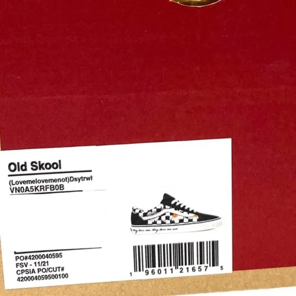 VANS Old Skool Shoes Low Top Skate Check Canvas Suede Black Men Size VN0A5KRFB0B