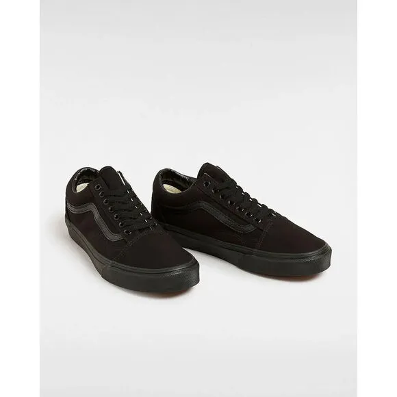 Vans Old Skool VN000D3HBKA Unisex US 8.5 Black Canvas Skateboard Shoes EEE3639