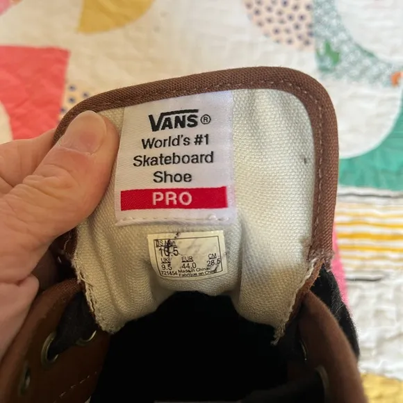VANS PRO brown suede sneakers skateboard shoes, men’s size 10.5. EUC