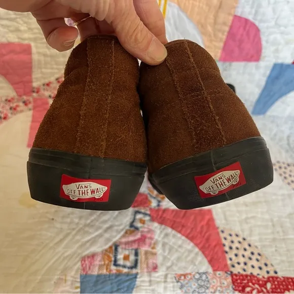 VANS PRO brown suede sneakers skateboard shoes, men’s size 10.5. EUC