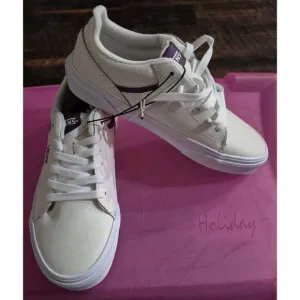 VANS SELDAN Cream Leather Retro  Pop Grape J women’s size 8 New