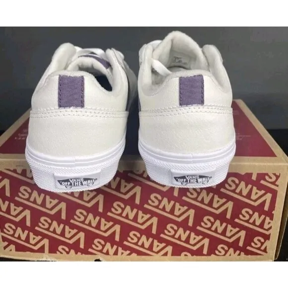 VANS SELDAN Cream Leather Retro  Pop Grape J women’s size 8 New