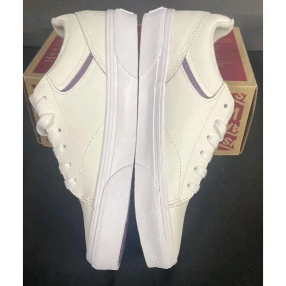 VANS SELDAN Cream Leather Retro  Pop Grape J women’s size 8 New