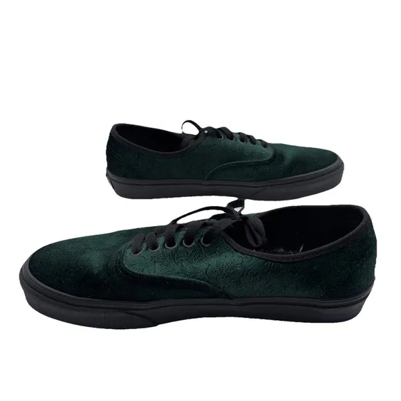Vans Shoes Lace up Velvet Size Jungle Green Skateboard NEW IN BOX - Men's 9.5