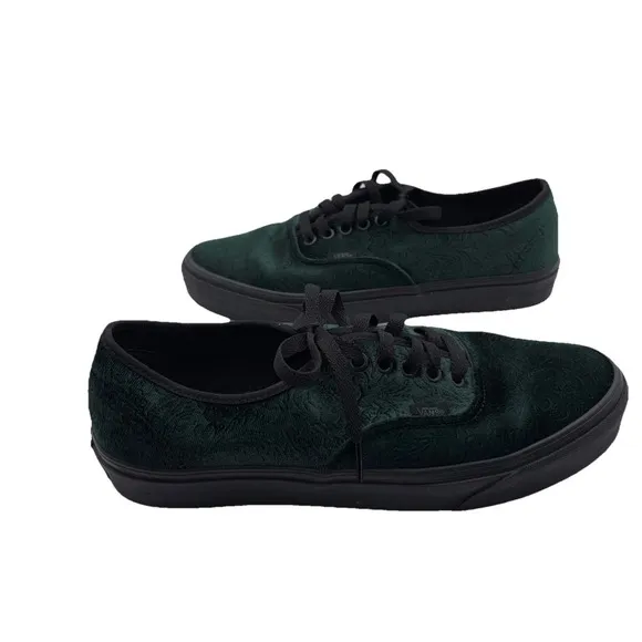 Vans Shoes Lace up Velvet Size Jungle Green Skateboard NEW IN BOX - Men's 9.5