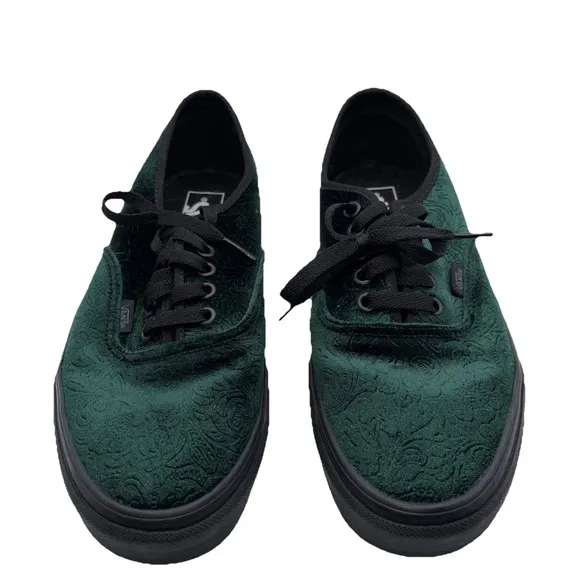 Vans Shoes Lace up Velvet Size Jungle Green Skateboard NEW IN BOX - Men's 9.5