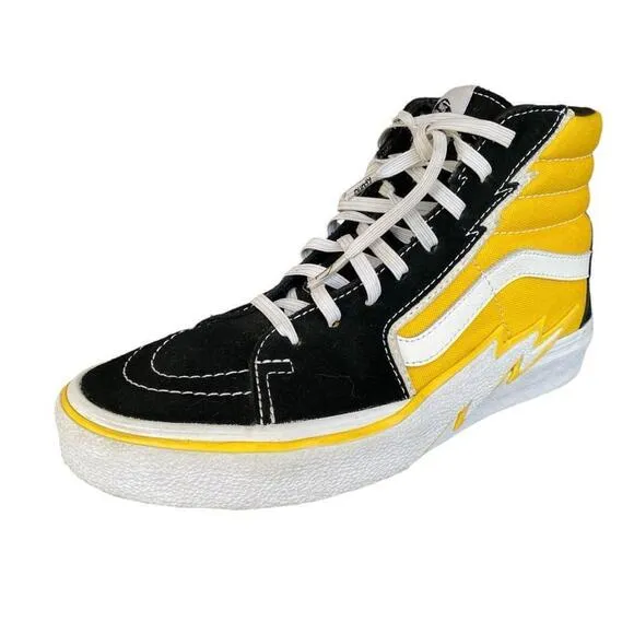 Vans Sk8-Hi Bolt FREESIA Yellow Canvas Sneaker Runner Shoe 5.0 MEN 6.5 WOMEN