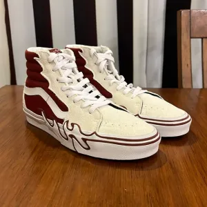 Vans Sk8 Hi Flame shoes sneakers skate skateboard bmx Mens Size 8.5