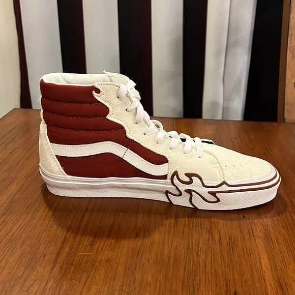Vans Sk8 Hi Flame shoes sneakers skate skateboard bmx Mens Size 8.5