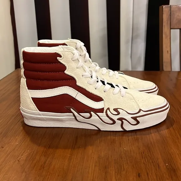 Vans Sk8 Hi Flame shoes sneakers skate skateboard bmx Mens Size 8.5