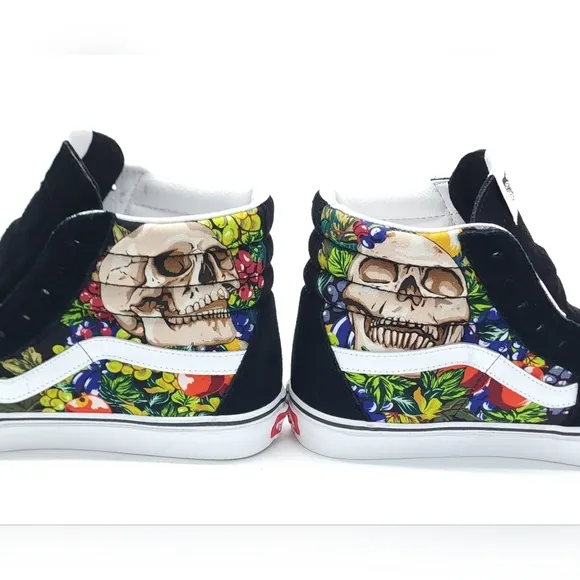 VANS Sk8-Hi High Fruit Skull Men's Shoes Skater Skateboard Size 8.5 Women's 10