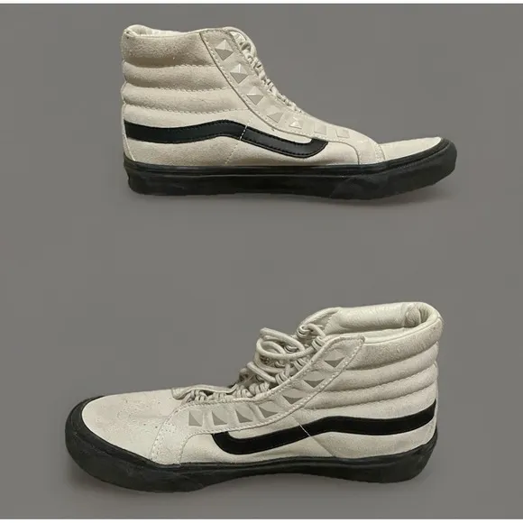 VANS Sk8-Hi Skateboard High Top Sneakers (721454) White/Black Mens 7 Women's 8.5