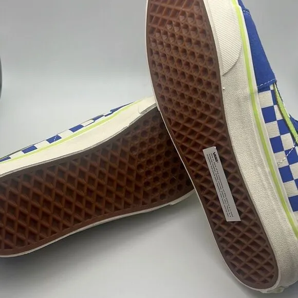 Vans SK8-Low checkerboard blue white green casual skate sneaker shoe NWB Men 9.5