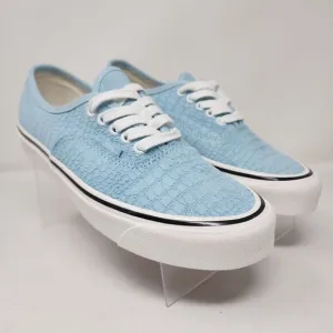 Vans Skateboard Shoes Mens 8.5 Blue Croc Embossed Anaheim Factory Sneakers Logo