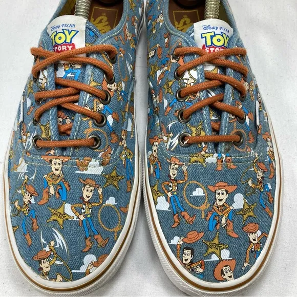 Vans Toy Story Sheriff Woody Andy Skateboard Shoes Mens Sz 11 Disney Pixar Denim