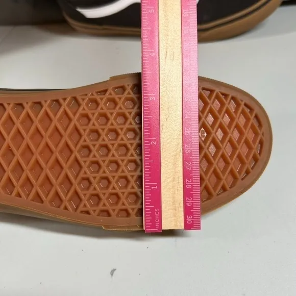 Vans Ward Low-Top Skate Sneakers Brown Gum Sole Casual Shoes Kids Size‎ 6