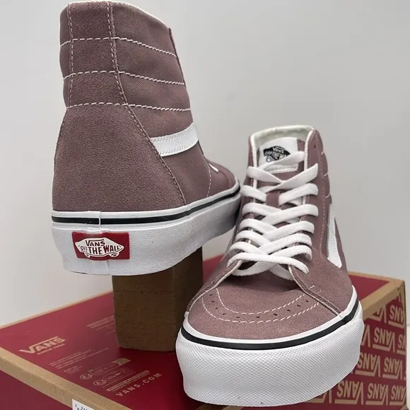 Vans WMNS High-Top Sneakers Brown White Sk8-Hi TaperedColor Theory Antler