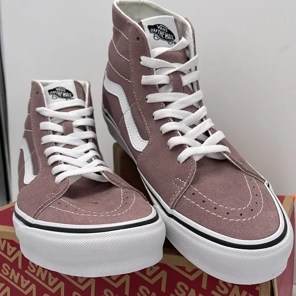 Vans WMNS High-Top Sneakers Brown White Sk8-Hi TaperedColor Theory Antler