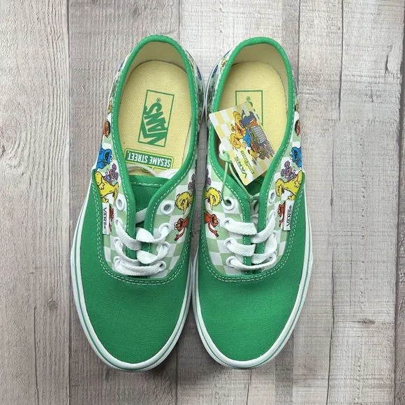 Vans X Sesame Street Authentic Boys Little Kids Pre School Shoes Green Size 3Y