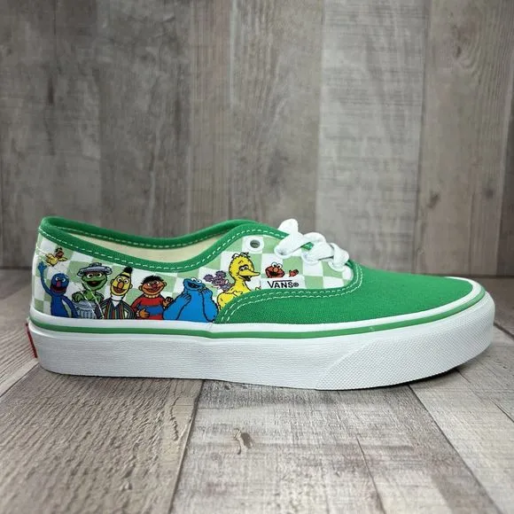 Vans X Sesame Street Authentic Boys Little Kids Pre School Shoes Green Size 3Y