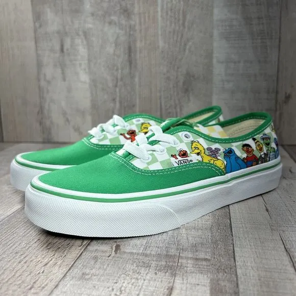 Vans X Sesame Street Authentic Boys Little Kids Pre School Shoes Green Size 3Y