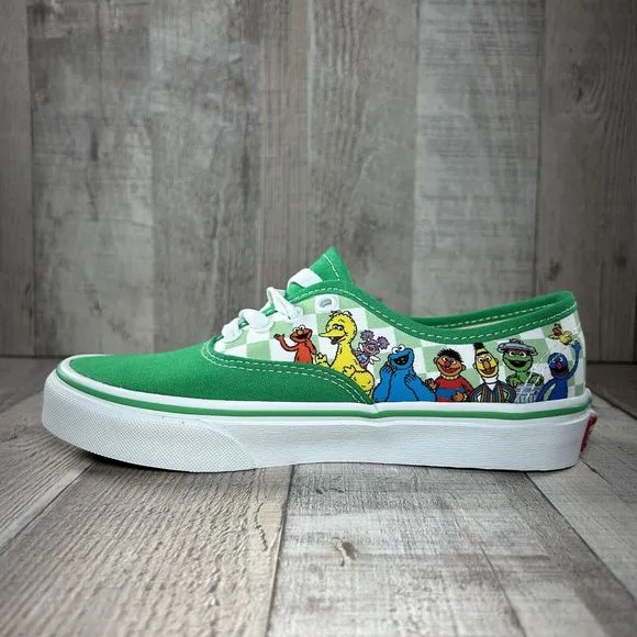Vans X Sesame Street Authentic Boys Little Kids Pre School Shoes Green Size 3Y